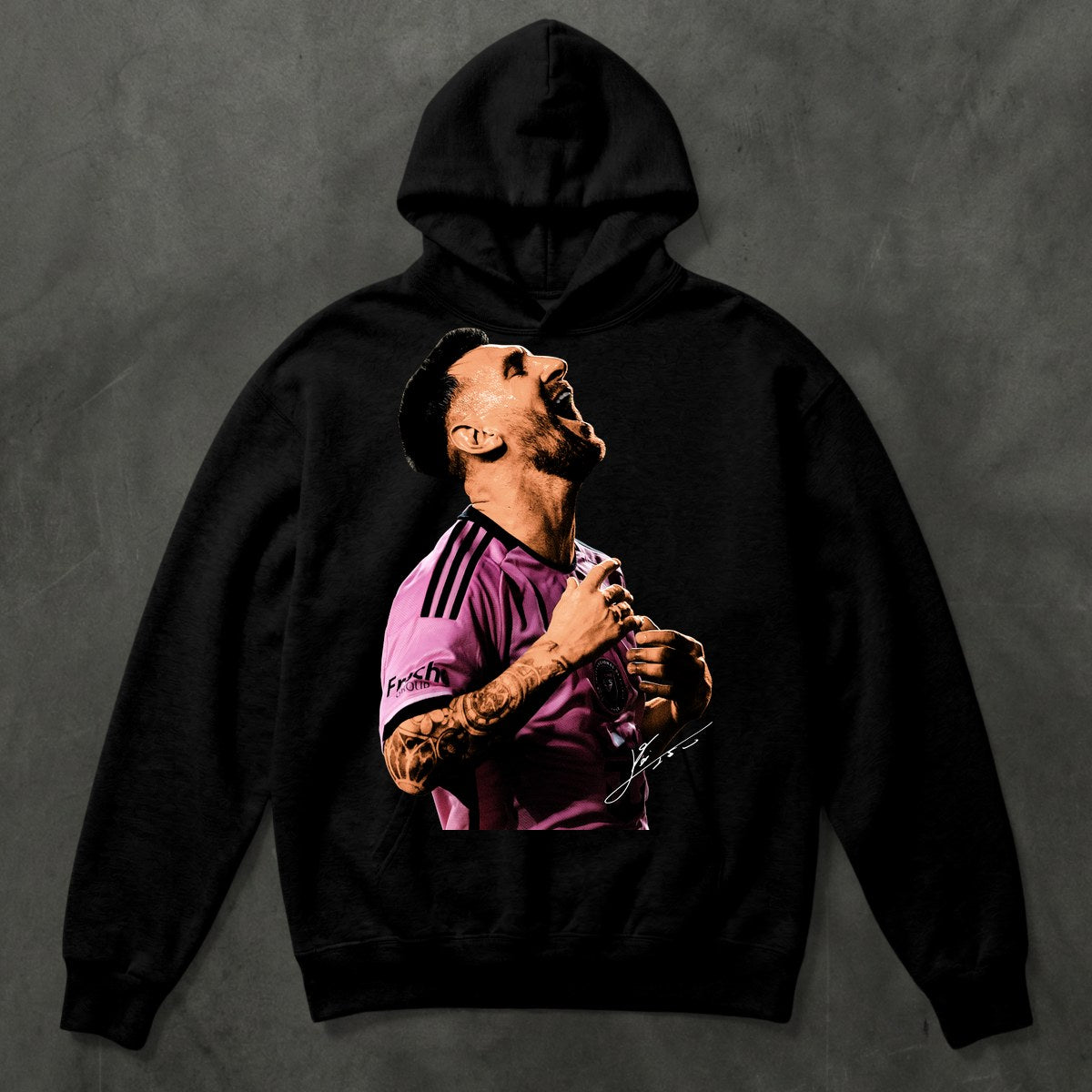 Messi Tee — Hoodie Black