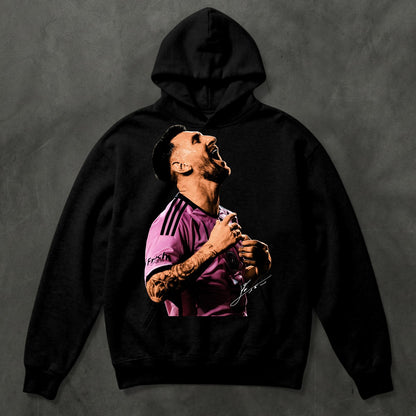 Messi Tee — Hoodie Black