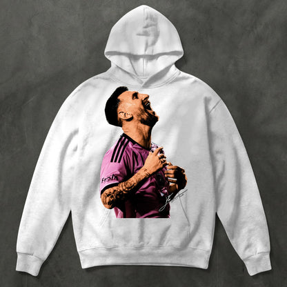 Messi Tee — Hoodie White