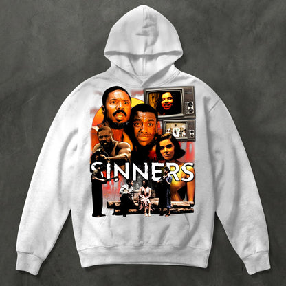Sinners Tee — Hoodie White